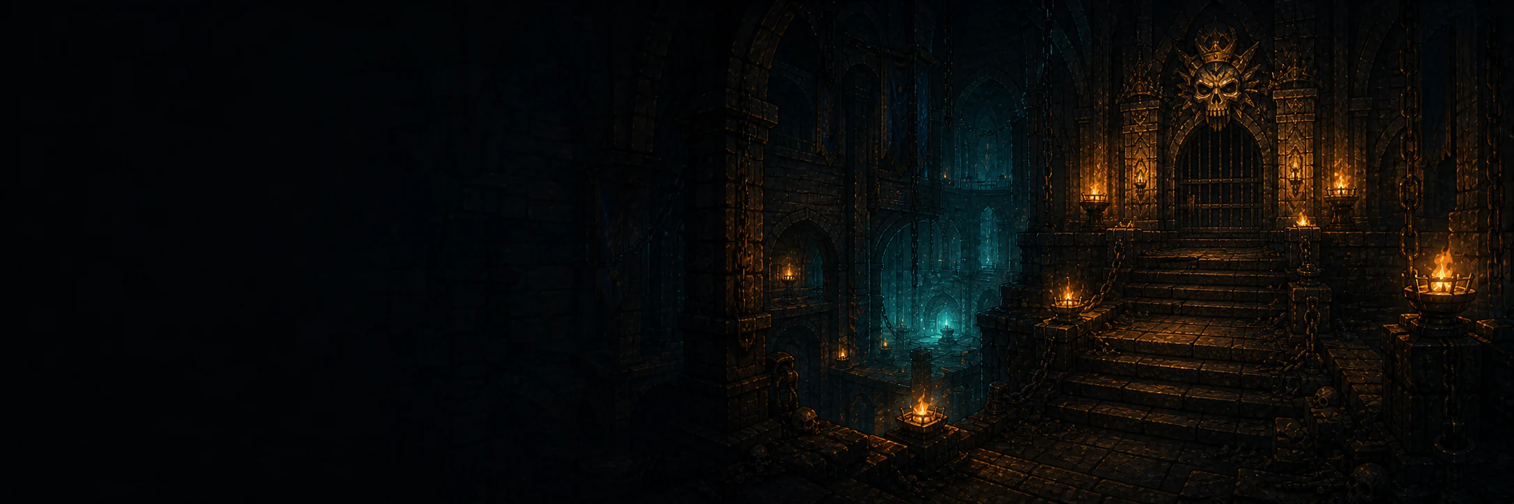 A party of adventurers descends into the depths of Triara dungeon