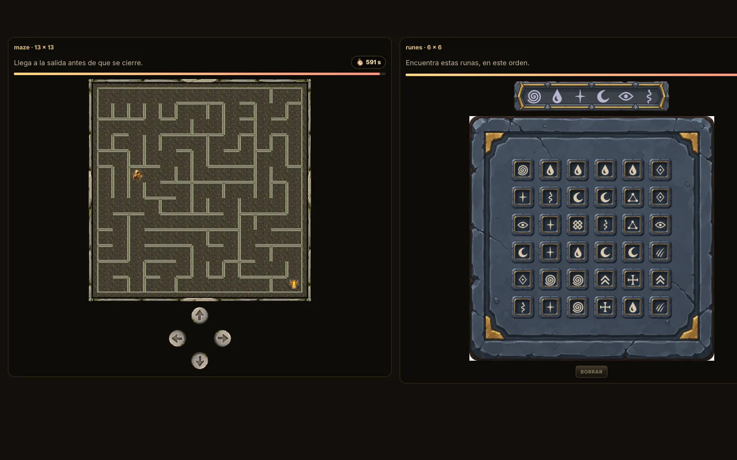 Triara maze and rune trials